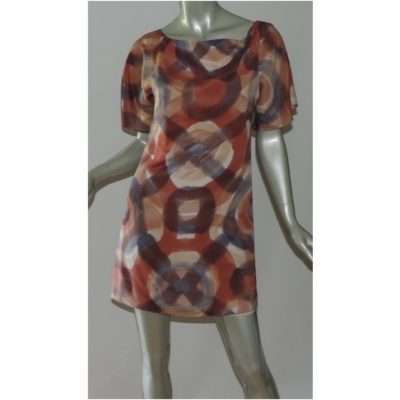 Alice +Olivia silk watercolor abstract shift dress - Picture 1 of 4